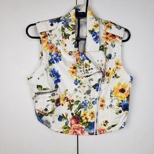 Forever 21 Studded Floral Crop Jacket